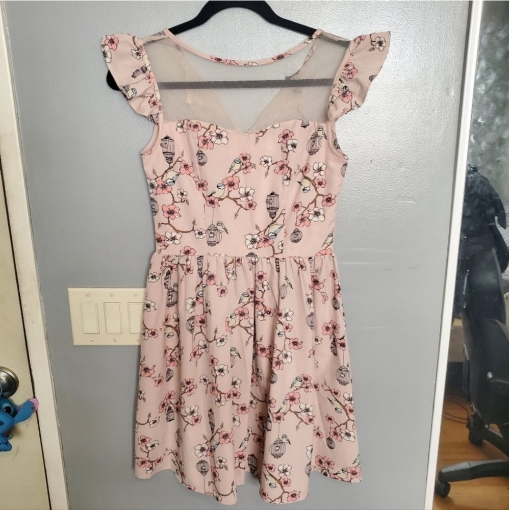 Spring semi sweet heart floral dress xs.